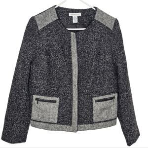 Liz Claiborne Wool Blend Zip Up Pocketed Jacket *FLAW*